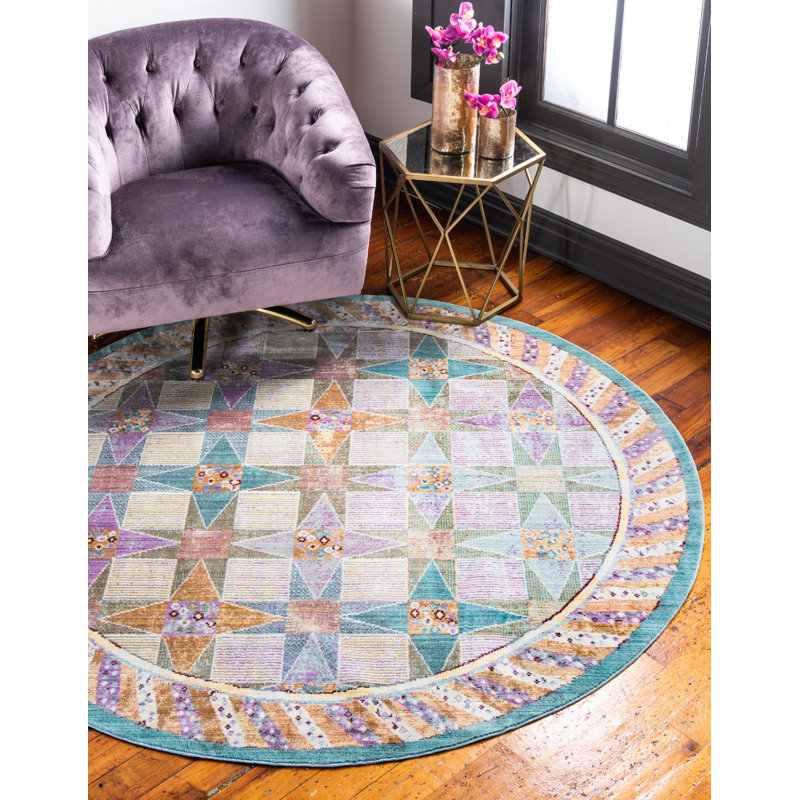 Glasser Oriental Indoor Rug, Round 6'1"