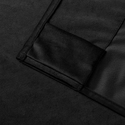 96" Long - 2 Piece Velvet Room Darkening Grommet Window Curtain Panel Set
