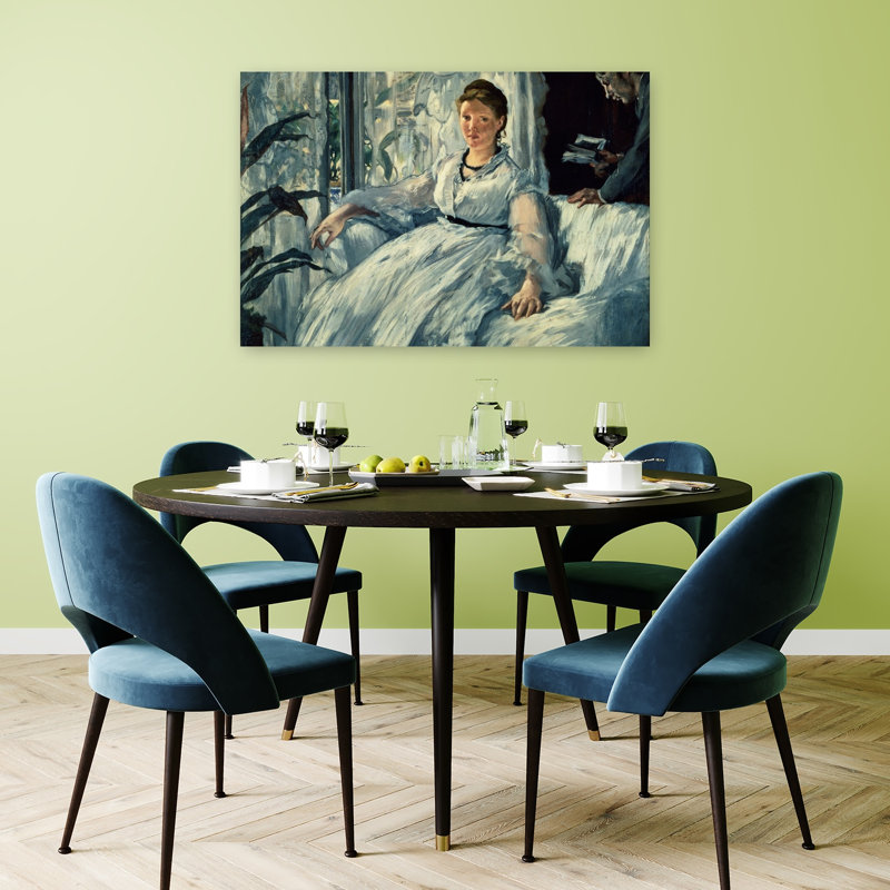 Impression d'art mural représentant un portrait impressionniste contemporain abstrait de Reading, 1865, H 32 po x l 48 po