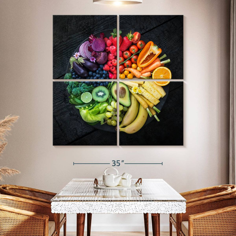 Yarlin couleurs d'aliments sains, H 50 po x l 50 po