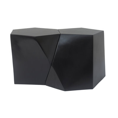 Geometric Coffee Table In Black, And Functional, For Offices, No Assembly Required , Stylish, To Spills ,