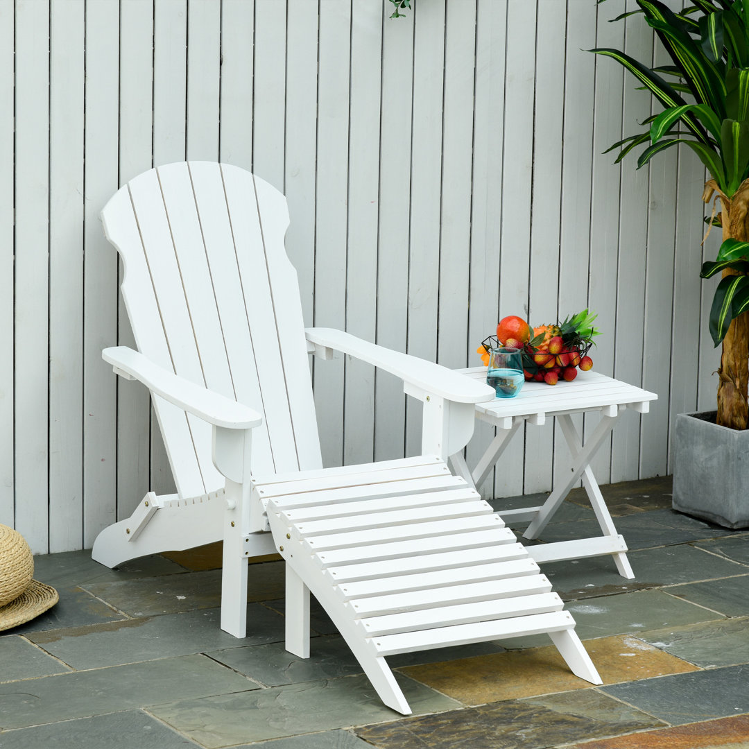 Nederland Foldable Outdoor Adirondack Set Dovecove 
