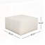 Repose-pieds rembourré carré, crème-1131873114