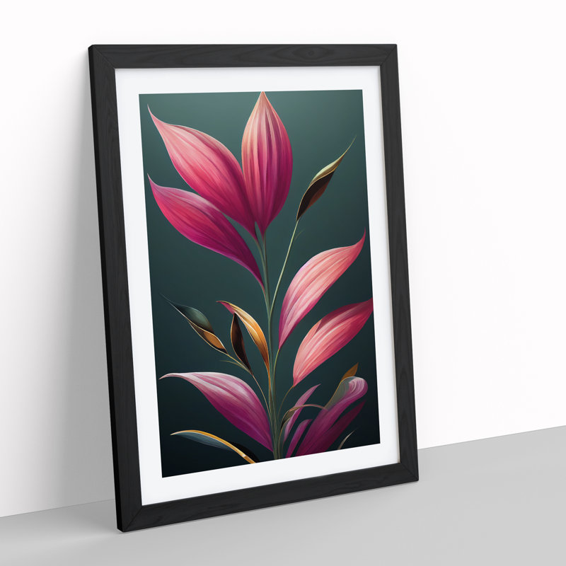 The Pleasing Flowers - Single Picture Frame Print, 46cm H x 34cm W x 2cm D, Black Framed