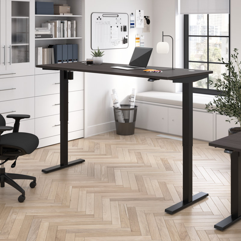 Move 40 Series Electric Height Adjustable Standing Desk, Storm Gray, 72" W x 30" D