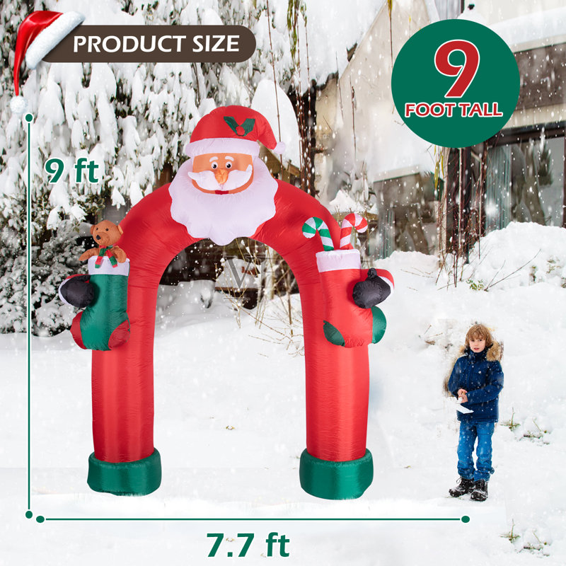 Arche gonflable géante de Noël Père Noël