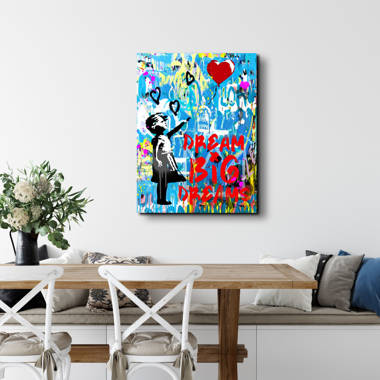 Dream Big Dreams by Stephen Chambers - Wrapped Canvas Graphic Art Red Barrel Studio Size: 24 H x 20 W x 1.5 D