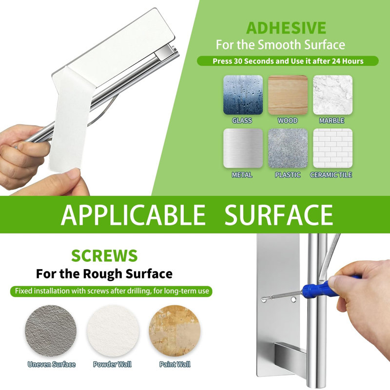 Kitchen Roll Holder Under Cabinet, Damping Silver