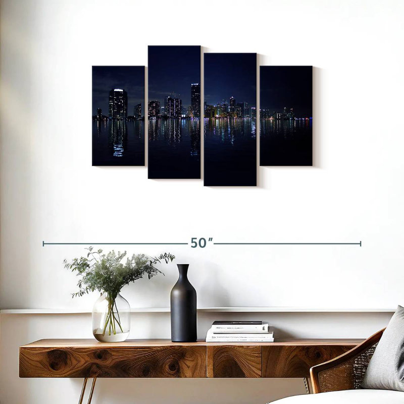 Lumières Nicci Miami Cityscape, H 22 po x l 36 po