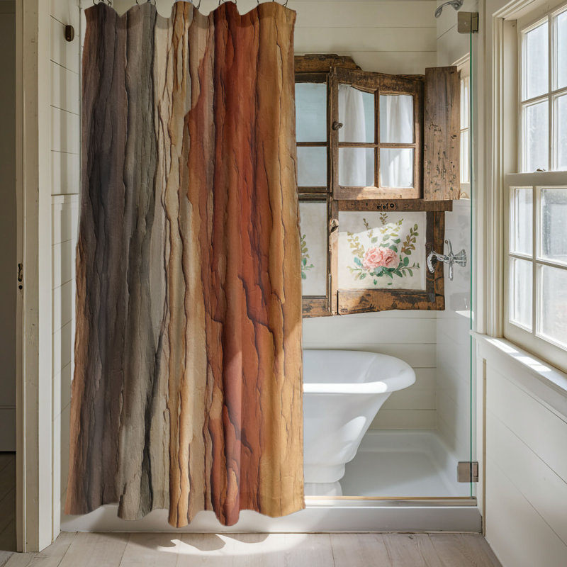 Perin Abstract Shower Curtain, 74"H x 71"W