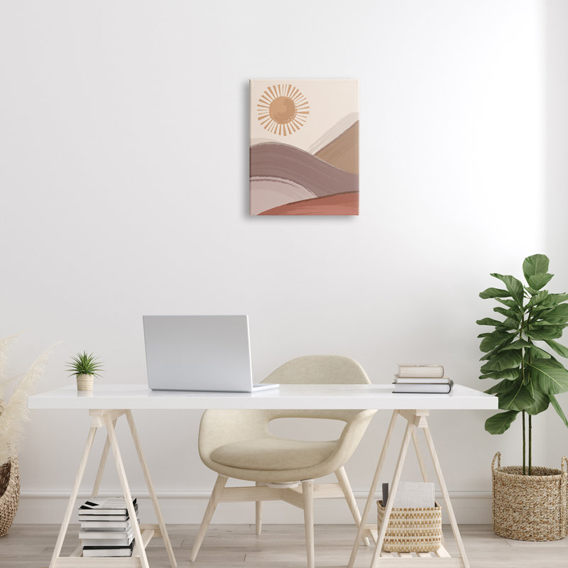Dunes de sable au lever du soleil, Plaque murale, H 16 po x l 16 po x P 1,5 po
