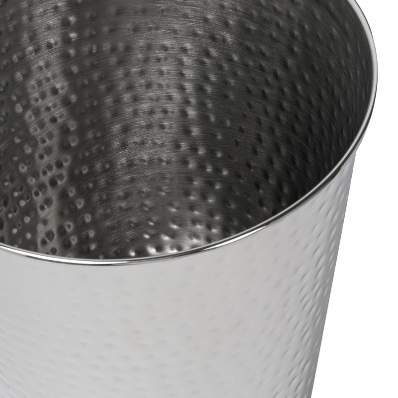 Poubelle en acier martelé 2 gallons Axel, Acier brossé