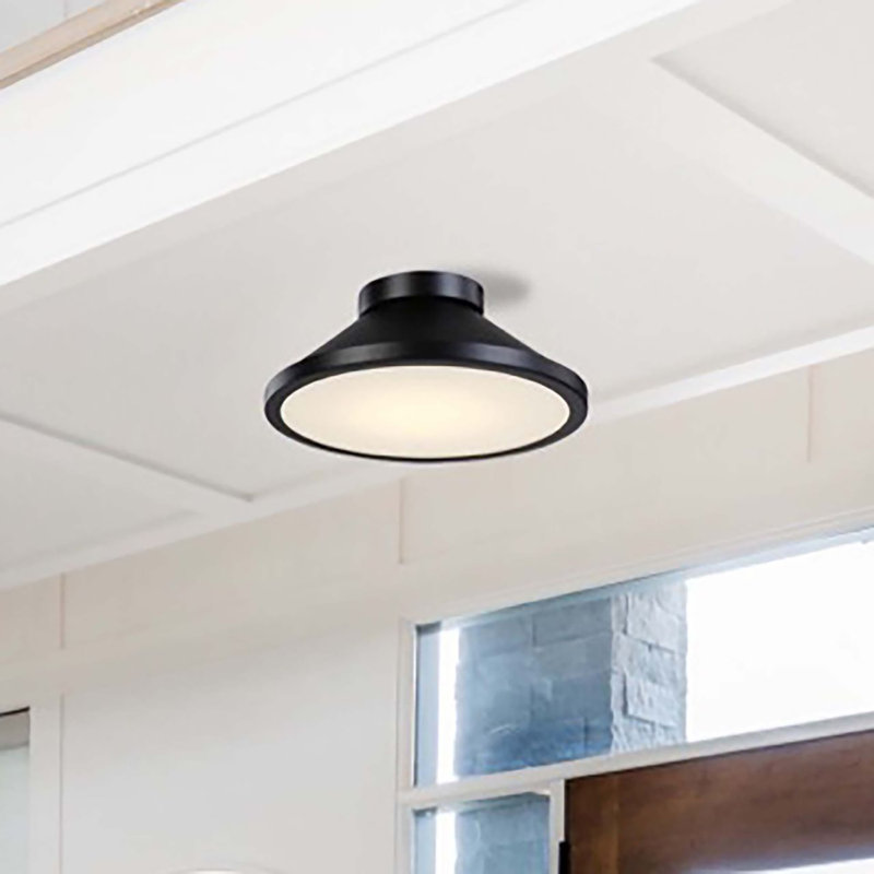 Lucida Glass LED Flush Mount, Black