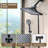 12" Rectangular Dual Shower Head Combo with 6-Spray Handheld Shower Wall Mount Matte Black-122060554