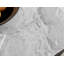 Sleek Design White Marble Effect Melamine Dining Table and Chairs - 2 Faux Leather Dining Chairs