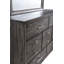 Ensemble de chambre à coucher avec lit plateforme gris 6 pièces: lit, commode, miroir, 2 tables de chevet, commode-1096855489