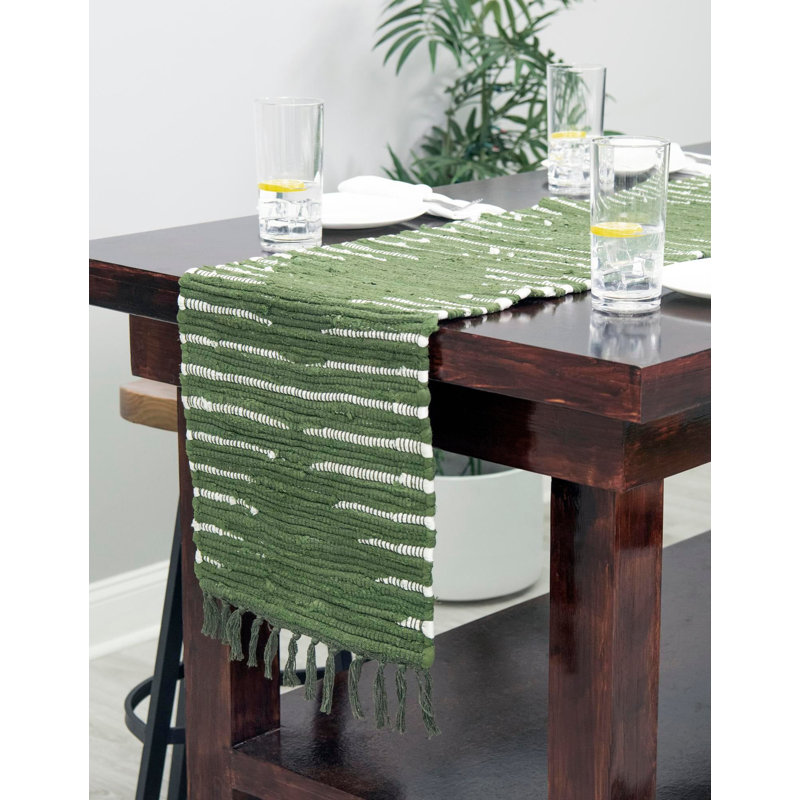 Keita Cotton Abstract Indoor Rug, Table Runner 1'2"x4'1"