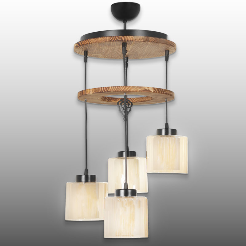 Luminaire suspendu en bois