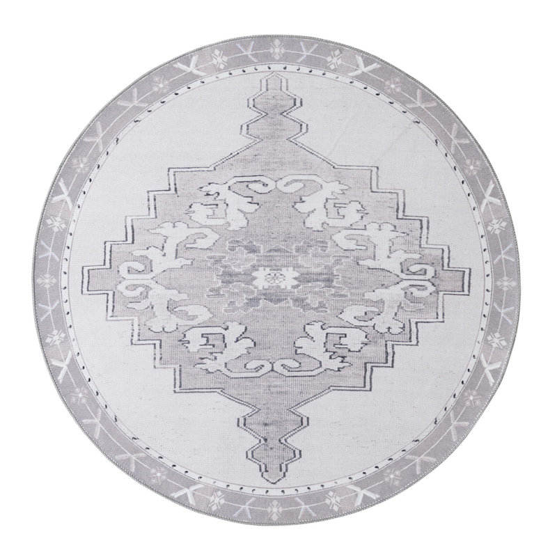 Chenille Indoor Rug, Round 5'