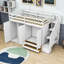 Lit mezzanine 2 tiroirs avec tablettes Gerdi par Harriet Bee-2123502234