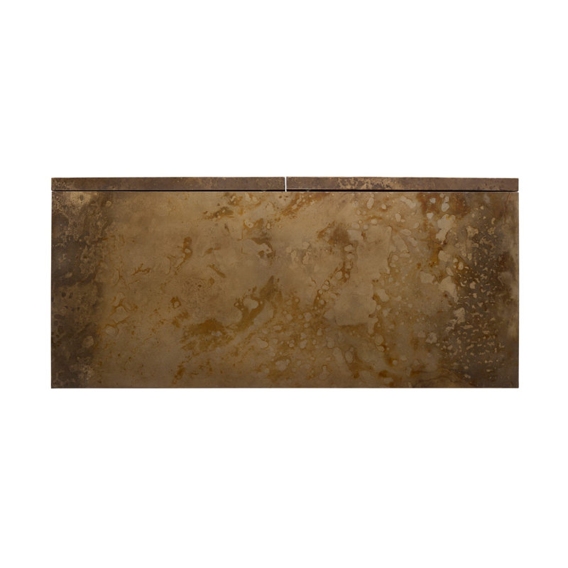 Roman Bar Cabinet, Antiqued Brass Aluminum