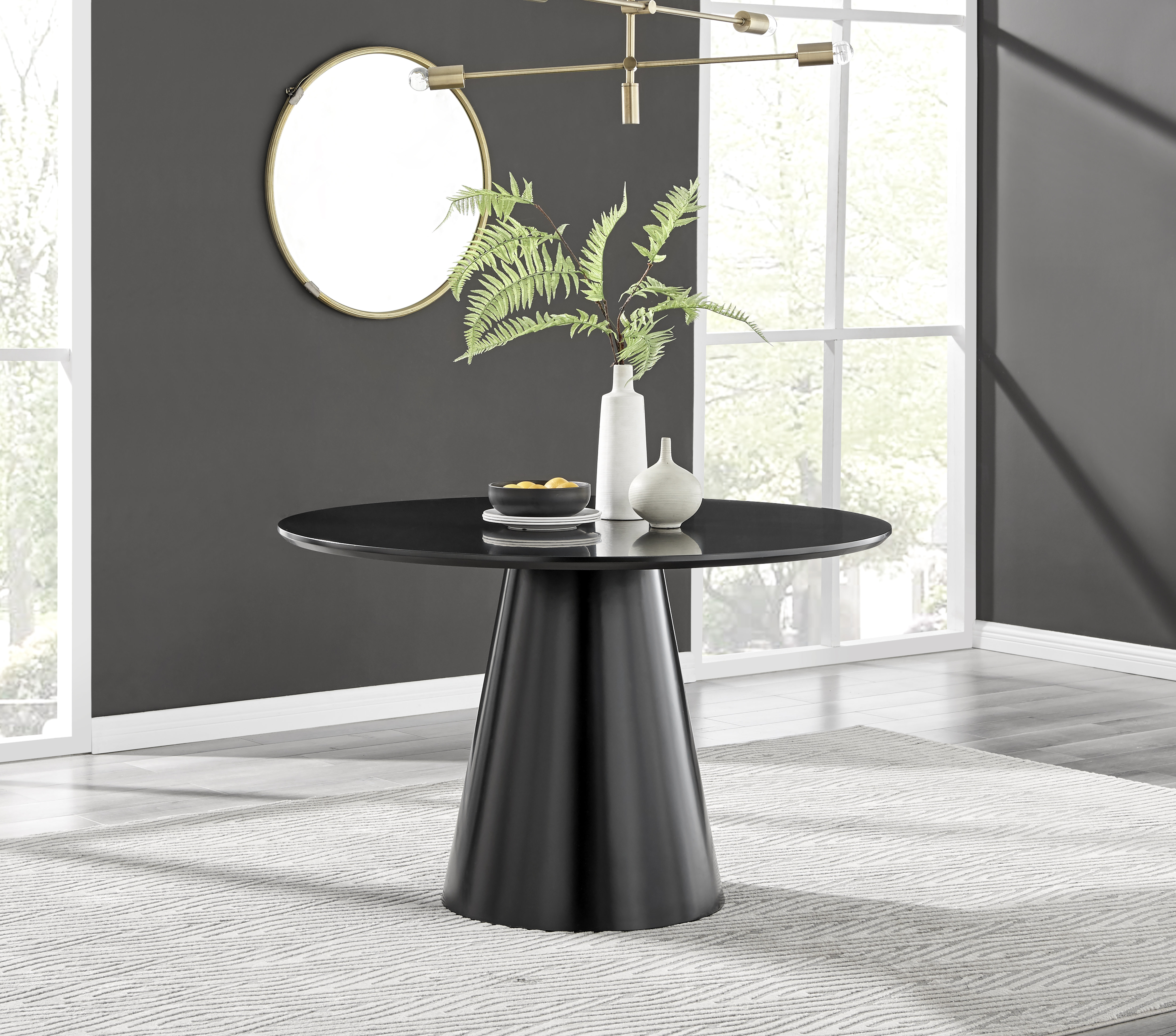 Tierra Statement Pedestal Round Dining Table Luxury Modern Design