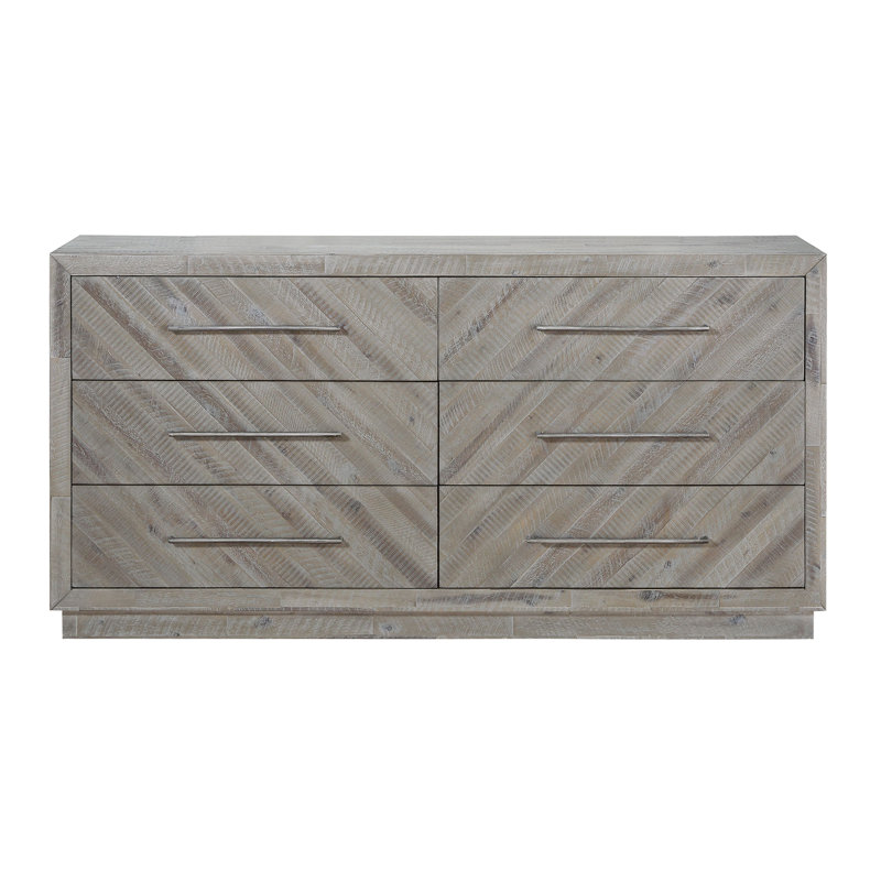 Commode double 6 tiroirs Kymar, Gris