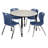 Kee Mobile Round Breakroom Table and Chair Set-73413271-93832262-93832257