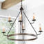 Lustre tambour 6 lumières façon bougie