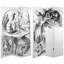 72" x 48" Double Sided Alice in Wonderland 3 Panel Room Divider