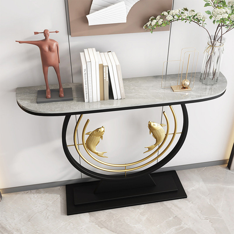 Console Table, Light Gray, 31.5" H x 39.4" W x 11.8" D