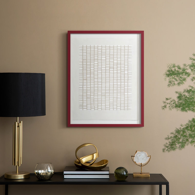 «Abstract Abstract», reproduction encadrée - prête à être accrochée - fabriquée aux États-Unis, Rouge, H 29 po x l 23 po