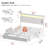 Antioch Queen Bed with 4 Drawers & Storage Headboard, Adjustable LED Light and Charging Station, No Box Spring Needed, White-1921350642-1898476079