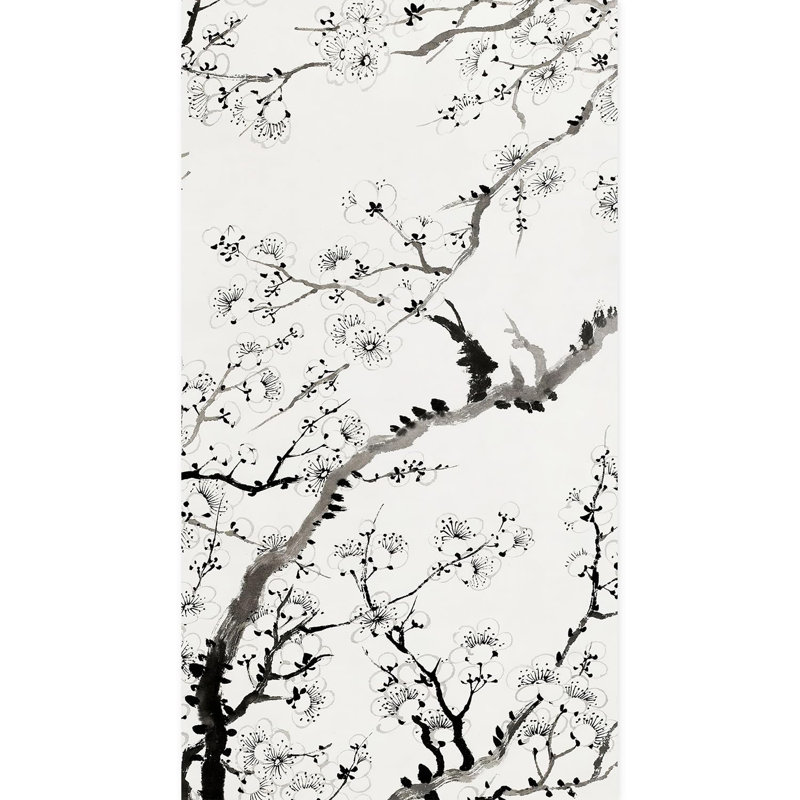 Flower On Branch Floral Border, 132" L x 72" W