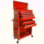 Coffre à outils roulant à grande capacité avec roulettes et tiroirs, armoire de rangement pour outils à 8 tiroirs - Rouge-121655994