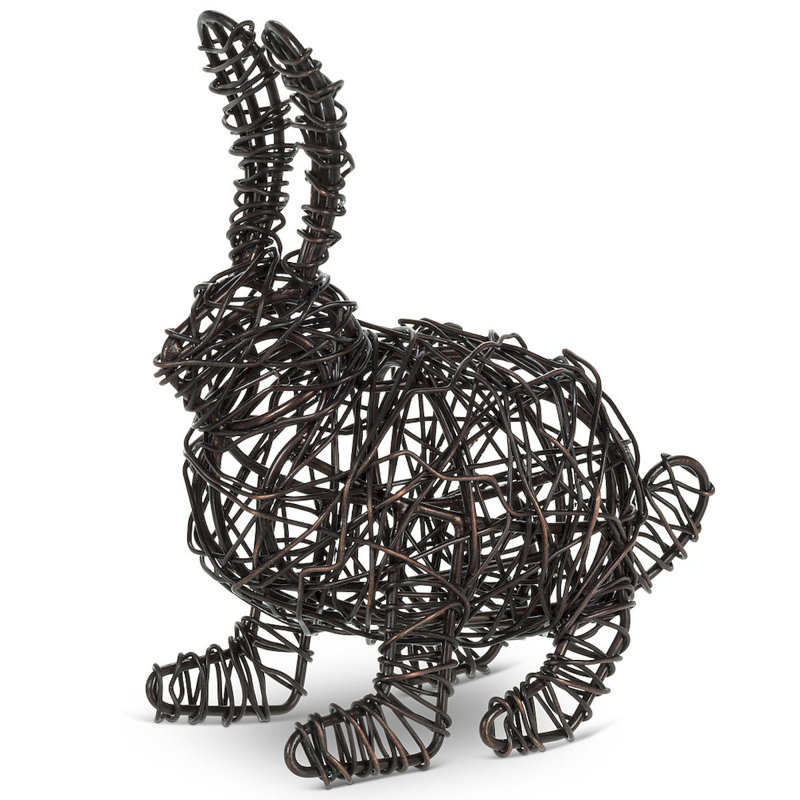 Figurine de lapin accroupie Fessler, H 4,5 po x l 4,5 po x P 2,5 po