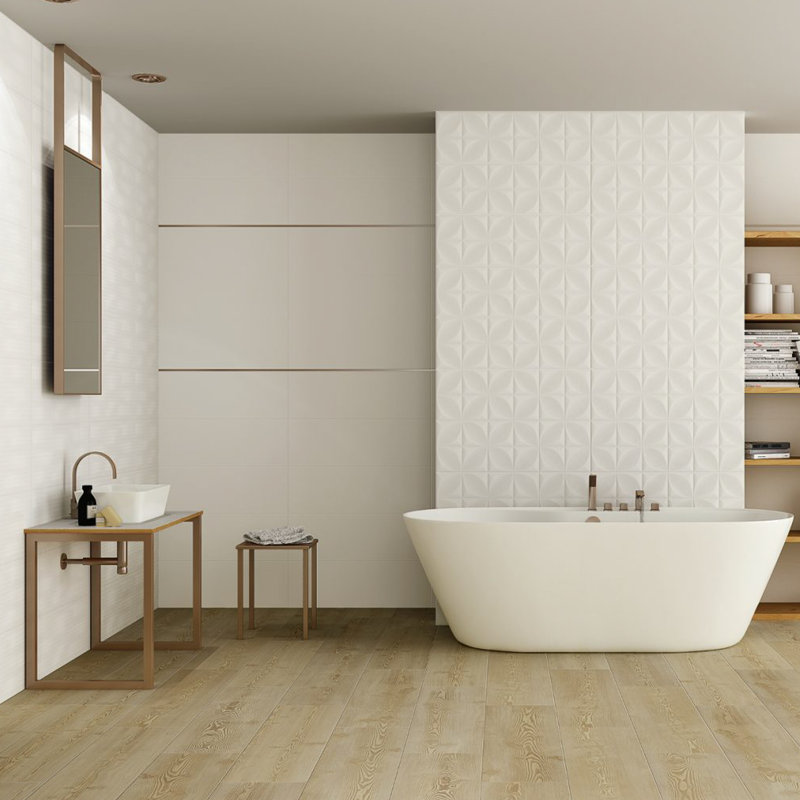 Polar Tuck 10" x 30" 3D Textured Wall Tile