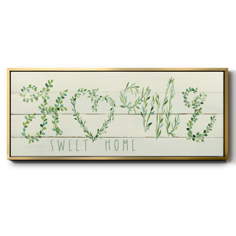 Shiplap Vines Home - Toile encadrée, H 24 po x l 60 po