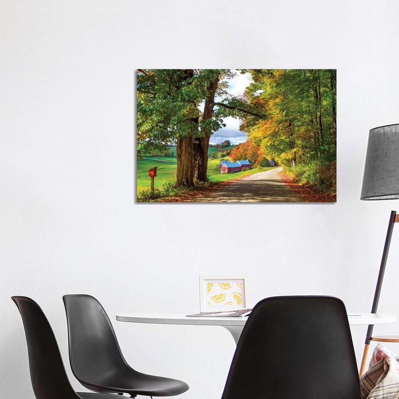 Farm In Vermont New England In Autumn 1 Piece Wrapped Canvas Wall Art, 66.04cm H x 66.04cm W
