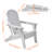 Adirondack Chair Plastic Set Of 2 All-Weather Folding Fire Pit White, Chair