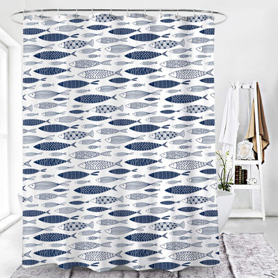 Rideau de douche Blue Fish