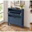 Armoire de rangement mince pour chaussures avec portes et tablettes réglables pour le vestibule-128877243-132724905