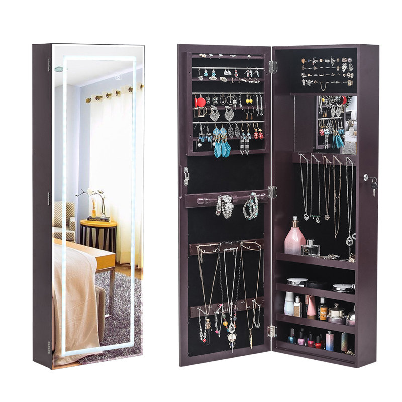 Armoire à bijoux avec miroir Alyciana