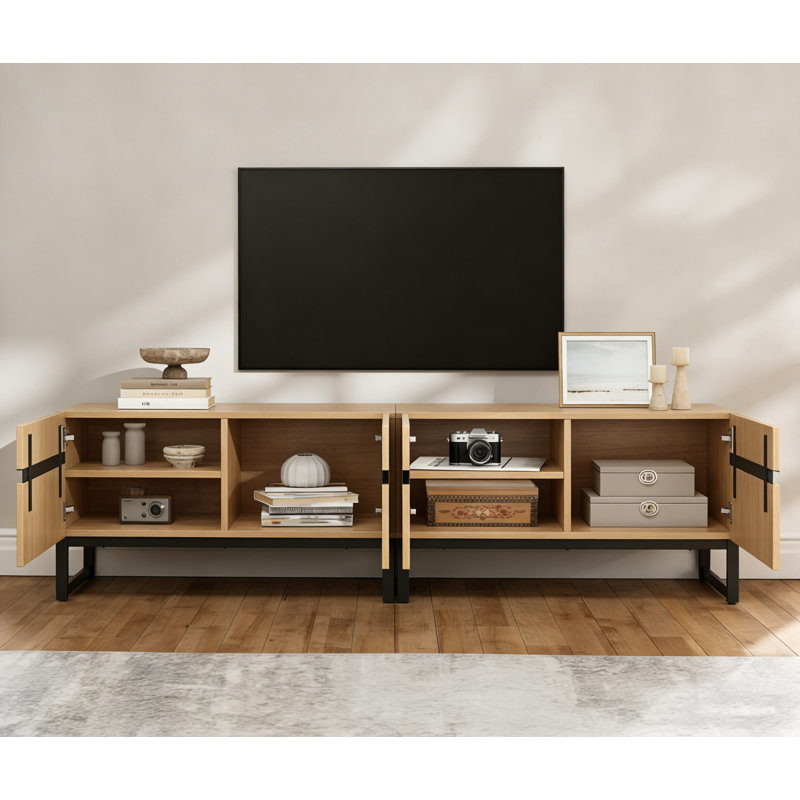 Crédence de rangement l 70,9 po Aadam, Bois de chêne