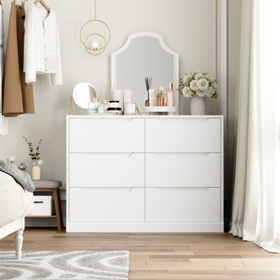 Commode double 6 tiroirs Anjeanette