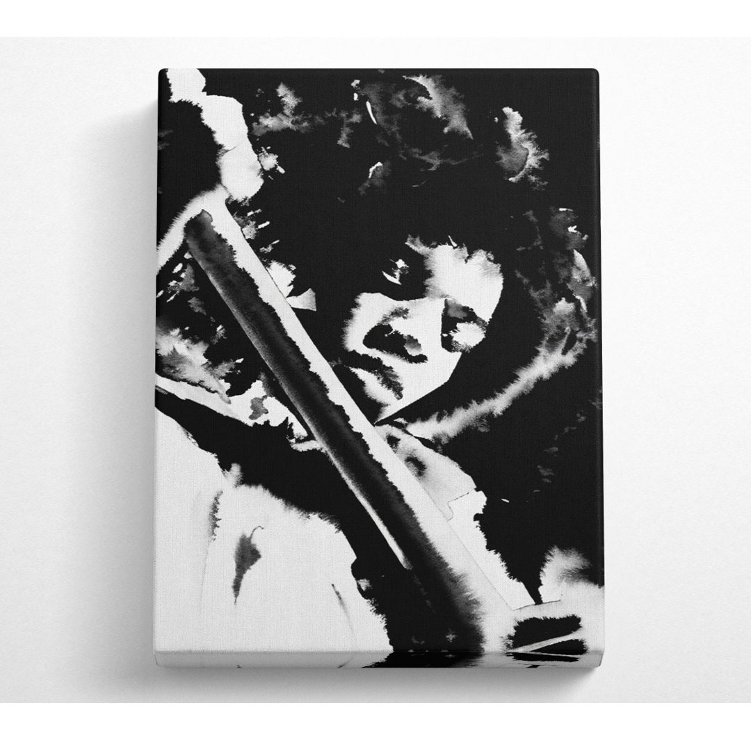 Jimi Hendrix Gitarrenlegende - Kunstdrucke auf Leinwand