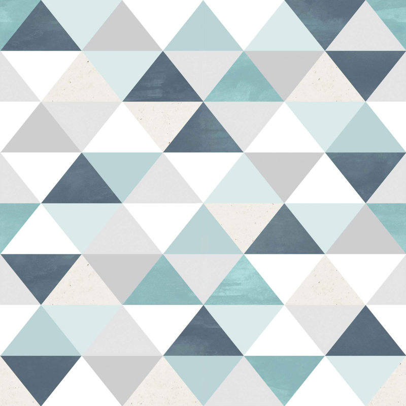 Kaci-Lee Peel & Stick Geometric Tile, Blue, 126" L x 24" W