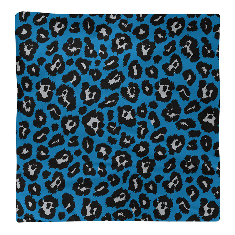 Serviette de table en coton Detroit, Bleu Honolulu / argent, 22 po x 22 po