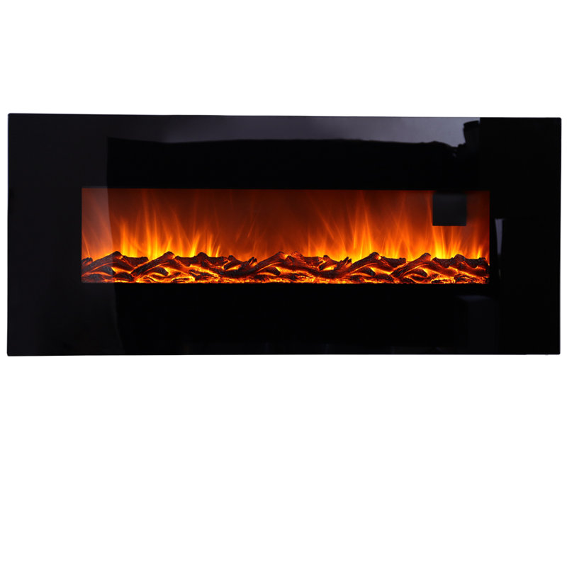 Adrie Wade Logan 128cm W Black Electric Fireplace