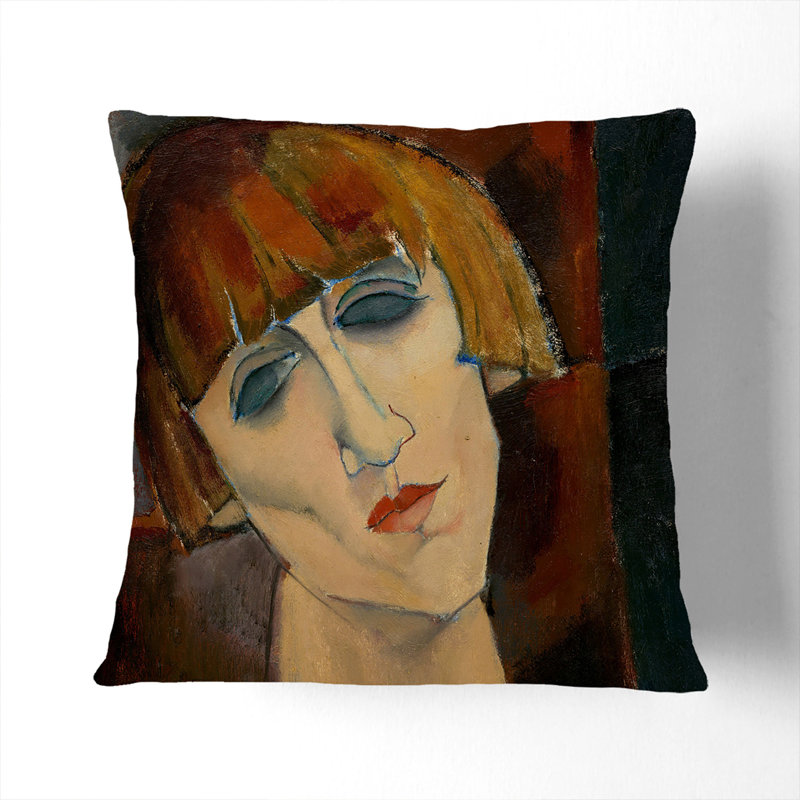 Madame Kisling Square Throw Cushion, 40cm H x 40cm W x 15cm D, Black